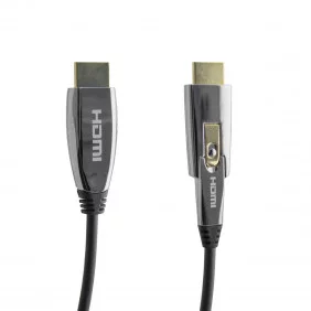 Cable HDMI 2.0 4k con conductor de fibra y un conector desmontable