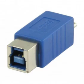 Adaptador USB 3.0 de micro USB B macho a USB B hembra en color azul