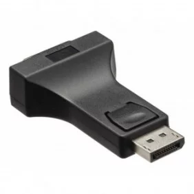 Adaptador DisplayPort, DisplayPort macho – DVI hembra, negro