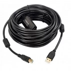Cable USB 2.0 tipo A a tipo B macho activo con repetidor integrado de 15 m