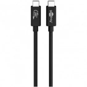 Cable USB-C™ de sincronización y carga, USB 4.0™ Gen 3x2 de 240 W y 0,7 m de longitud - Negro