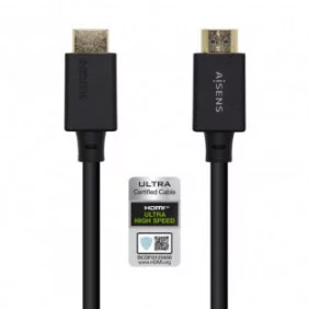 Cable HDMI V2.1 CERTIFICADO Ultra Alta Velocidad 8K@60Hz 48Gbps de 1 m | A/M-A/M, | NEGRO