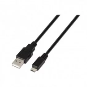 Cable USB 2.0, tipo A Macho a Micro B Macho, negro, 0.8 metros