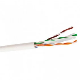 Bobina de cable de red RJ45 Cat.6 UTP de 305 metros | CCA LSZH CPR-Dca  | Rígido | Blanco