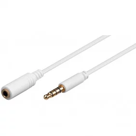 Cable Jack 3.5 Macho a Hembra de 4 Contactos Audio y Video de distintas medidas