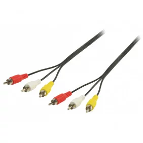Cable Audio-video (3xrca-m/m) de distintas medidas | Rojo | Blanco | Amarillo