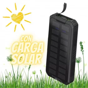 Batería Externa De Carga Rápida Para Exteriores Con Energía Solar 20 000 Mah (usb C Pd, Qc 3.0)