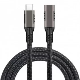 Cable QGEEM -  USB-C M/H de 10Gbps de 1,5 metros | 100W | 4K/60Hz | 20V/5A  | Compatible para Thunderbolt 3/4 Función completa