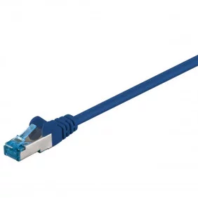 Cable de conexión S/FTP Cat6A LSZH de distintas medidas | AZUL