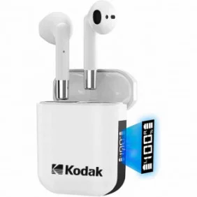 Auricular Bluetooth Kodak  Stereo y Manos Libres hasta 3.5 Horas de Autonomía - Blanco