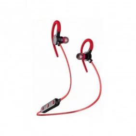Auriculares deportivos con micrófono - inalámbricos compatibles con Bluetooth - Rojos