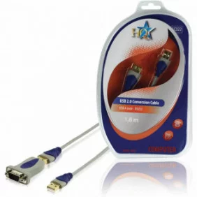 Cable Adaptador de USB 2.0 a VGA RS232 Macho