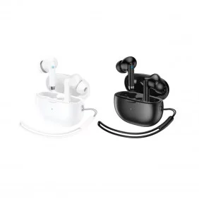 Auriculares inalámbricos TWS con cordón para auriculares y Bluetooth 5.3 - Blancos o Negros